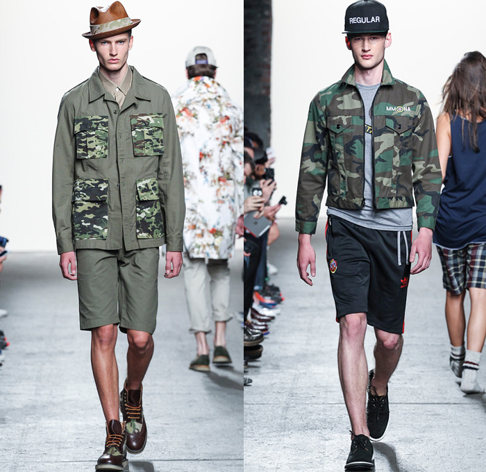 Mark McNairy New Amsterdam 2014 Spring Summer Mens Runway Collection - New York Fashion Week - Rubber Duckie Camouflage Outdoorsman Plaids Bomber Jackets Parkas Overalls: Designer Denim Jeans Fashion: Season Collections, Runways, Lookbooks and Linesheets