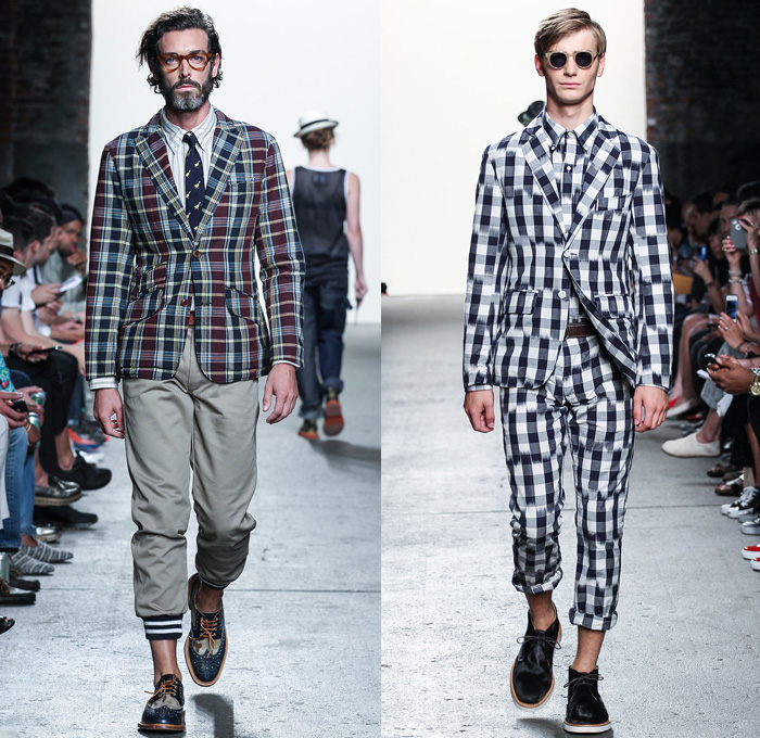 Mark McNairy New Amsterdam 2014 Spring Summer Mens Runway Collection - New York Fashion Week - Rubber Duckie Camouflage Outdoorsman Plaids Bomber Jackets Parkas Overalls: Designer Denim Jeans Fashion: Season Collections, Runways, Lookbooks and Linesheets