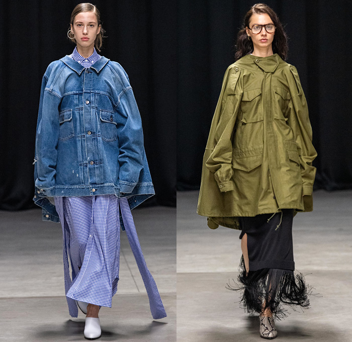 HYKE 2020 Spring Summer Womens Runway Looks | Denim Jeans Fashion