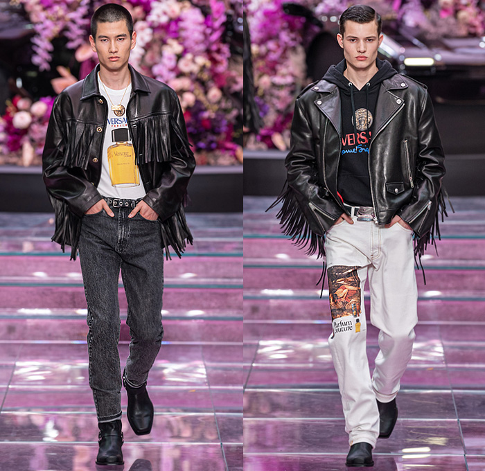 Versace 2020 Spring Summer Mens Runway Looks | Denim Jeans Fashion Week ...