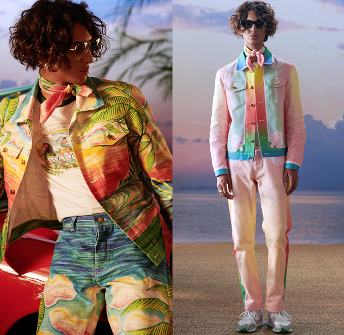 Landscape Regular Fit Denim Trousers - Luxury Multicolor